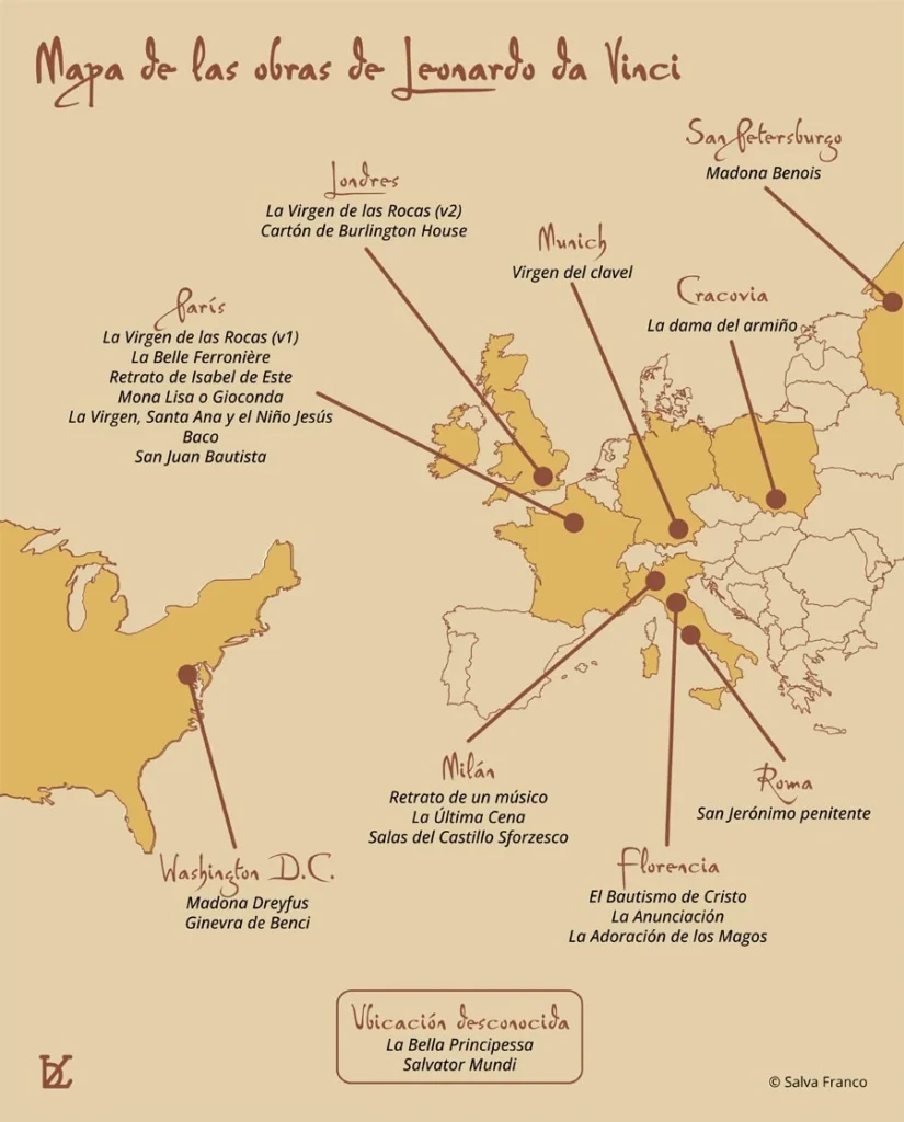 obras-leonardo-da-vinci-infografia-mapa-ubicaciones