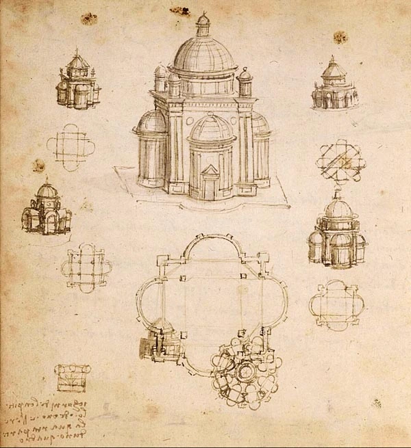 leonardo-da-vinci-arquitecto-dibujos-iglesias